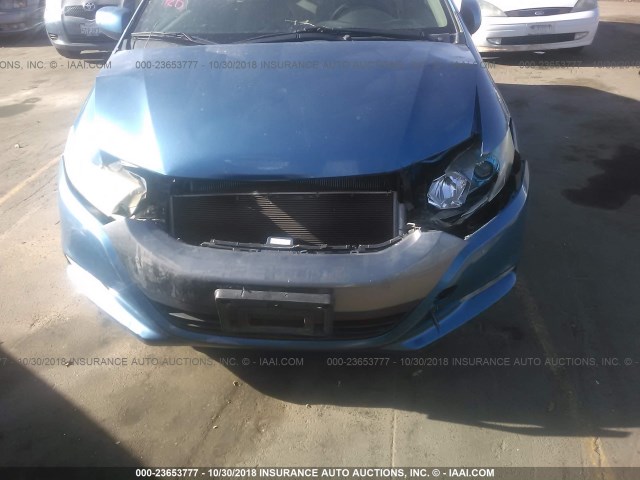 JHMZE2H70AS034840 - 2010 HONDA INSIGHT EX BLUE photo 6