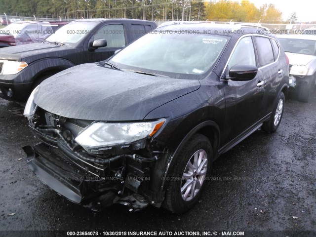 KNMAT2MV0JP534296 - 2018 NISSAN ROGUE S/SV BLACK photo 2