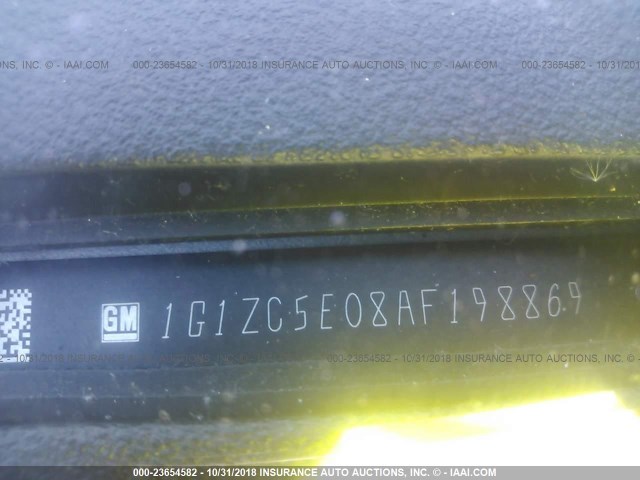 1G1ZC5E08AF198869 - 2010 CHEVROLET MALIBU 1LT ვერცხლისფერი ფოტო 9