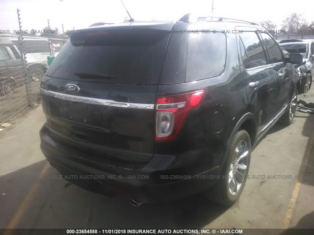 1FM5K7D84EGC36525 - 2014 FORD EXPLORER XLT BLACK photo 4