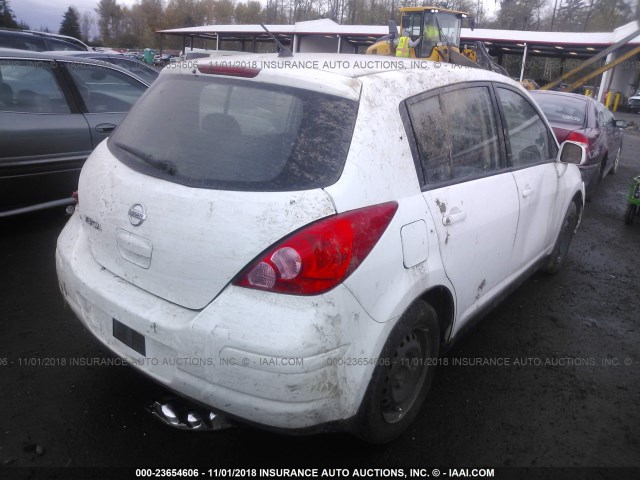 3N1BC1CP2AL368797 - 2010 NISSAN VERSA S/SL WHITE photo 4