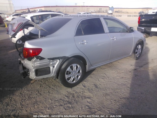 JTDBL40EX99046348 - 2009 TOYOTA COROLLA LE/XLE SILVER photo 4