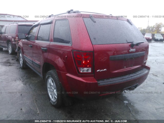 1J4GR48K65C507860 - 2005 JEEP GRAND CHEROKEE LAREDO/COLUMBIA/FREEDOM 红色 照片 3