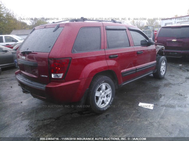 1J4GR48K65C507860 - 2005 JEEP GRAND CHEROKEE LAREDO/COLUMBIA/FREEDOM 红色 照片 4