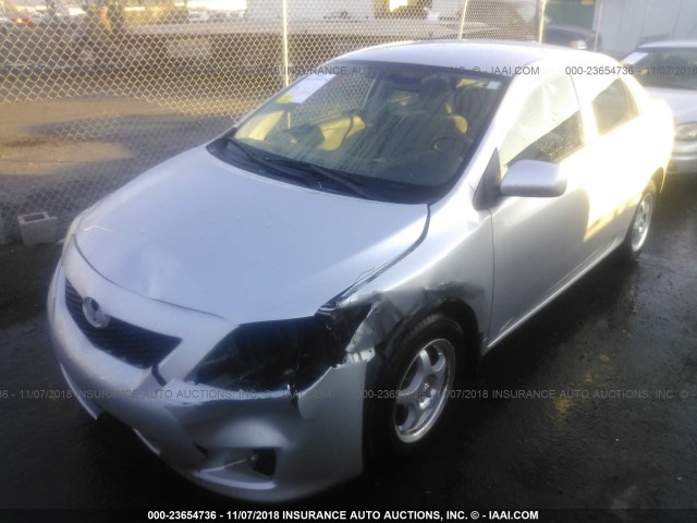 JTDBL40E79J000698 - 2009 TOYOTA COROLLA LE/XLE SILVER photo 2