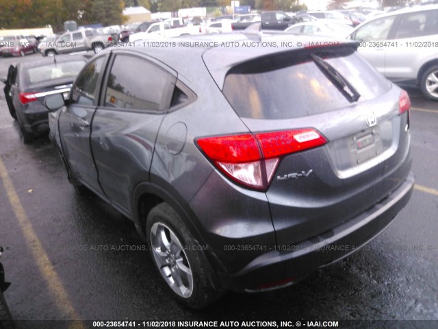 3CZRU6H38HM707217 - 2017 HONDA HR-V LX GRAY photo 3