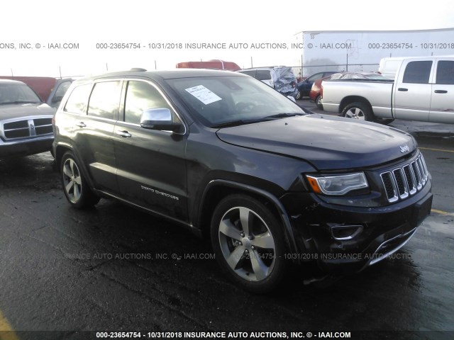 1C4RJFCT2EC386455 - 2014 JEEP GRAND CHEROKEE OVERLAND BLACK photo 1