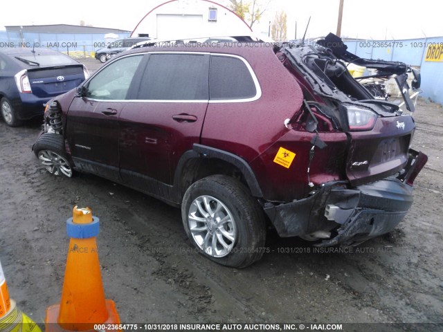 1C4PJMCX1KD172979 - 2019 JEEP CHEROKEE LATITUDE RED photo 3