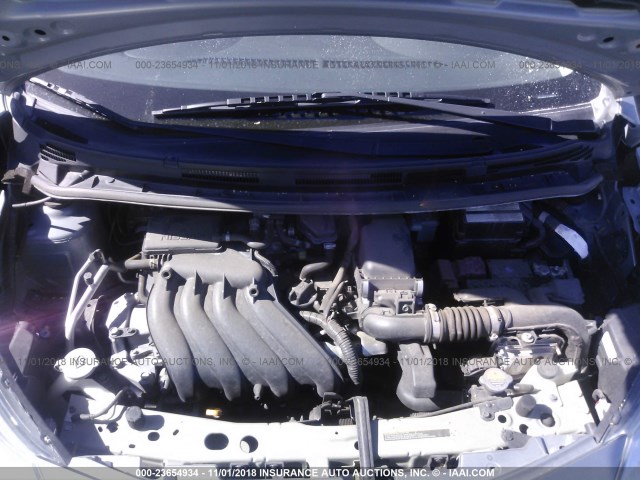 3N1CE2CP0FL359043 - 2015 NISSAN VERSA NOTE S/S PLUS/SV/SL/SR GRAY photo 10