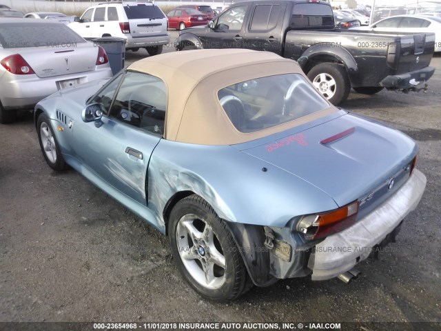 4USCJ3325VLC04238 - 1997 BMW Z3 2.8 浅蓝色 照片 3