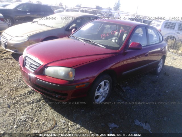 KMHDN56DX4U116441 - 2004 HYUNDAI ELANTRA GLS/GT RED photo 2