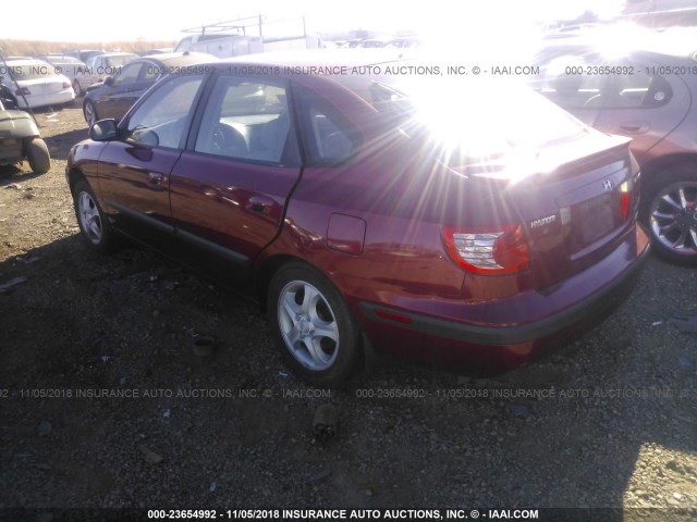 KMHDN56DX4U116441 - 2004 HYUNDAI ELANTRA GLS/GT RED photo 3