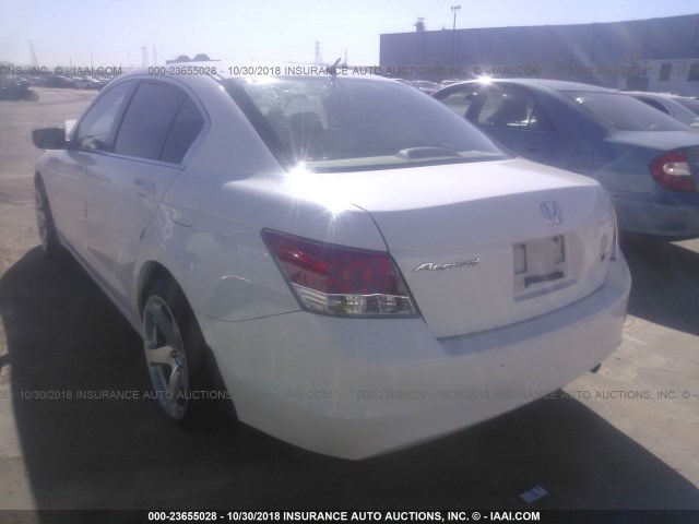 1HGCP2F31AA134244 - 2010 HONDA ACCORD LX WHITE photo 3