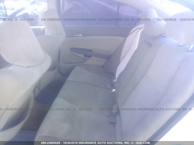 1HGCP2F31AA134244 - 2010 HONDA ACCORD LX WHITE photo 8