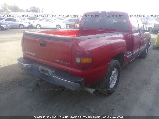 2GCEC19V011230435 - 2001 CHEVROLET SILVERADO C1500 RED photo 4