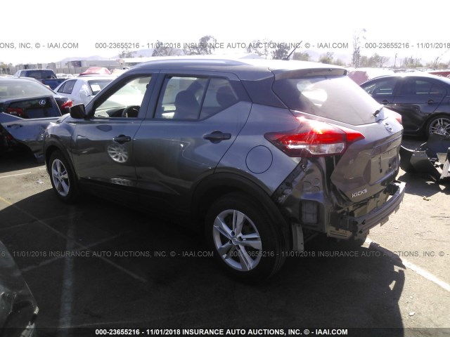 3N1CP5CU6JL499236 - 2018 NISSAN KICKS S/SR/SV GRAY photo 3