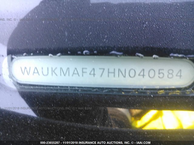 WAUKMAF47HN040584 - 2017 AUDI A4 ULTRA PREMIUM WHITE photo 9