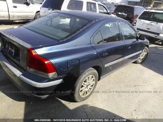 YV1RS61T342335464 - 2004 VOLVO S60 Dark Blue photo 4