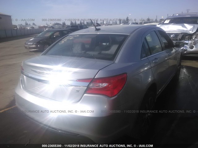 1C3CCBBB2DN645860 - 2013 CHRYSLER 200 TOURING SILVER photo 4