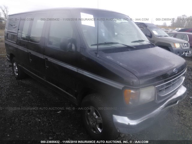 1FDRE14201HB46858 - 2001 FORD ECONOLINE E150 VAN BLACK photo 1