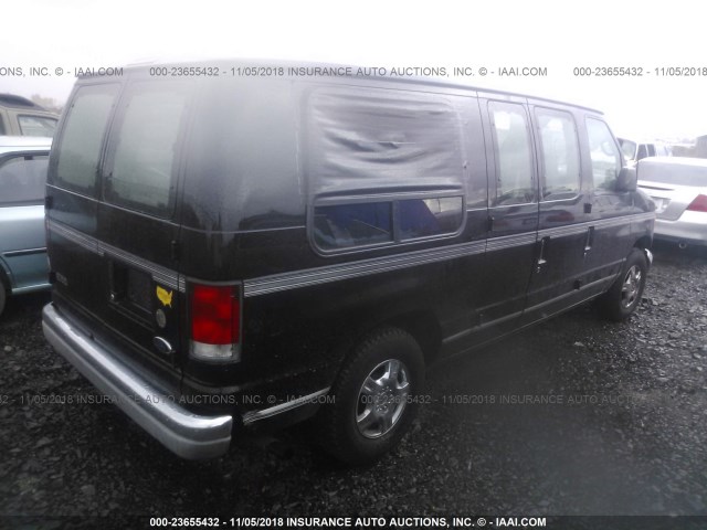 1FDRE14201HB46858 - 2001 FORD ECONOLINE E150 VAN BLACK photo 4