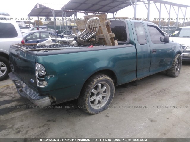 1FTDX1728VNA32232 - 1997 FORD F150 GREEN photo 4