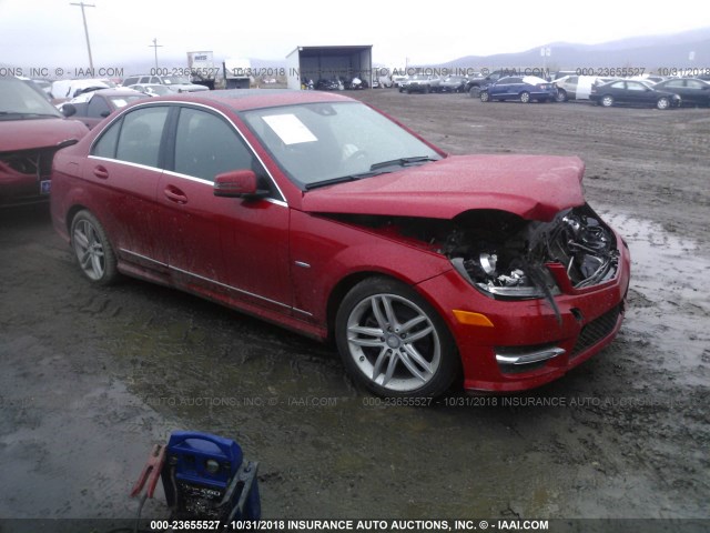 WDDGF4HB3CA617259 - 2012 MERCEDES-BENZ C 250 RED photo 1