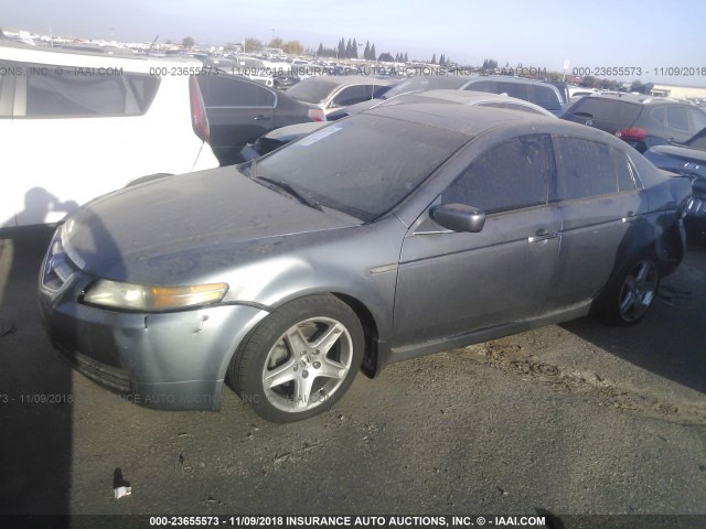 19UUA66285A065448 - 2005 ACURA TL GRAY photo 2