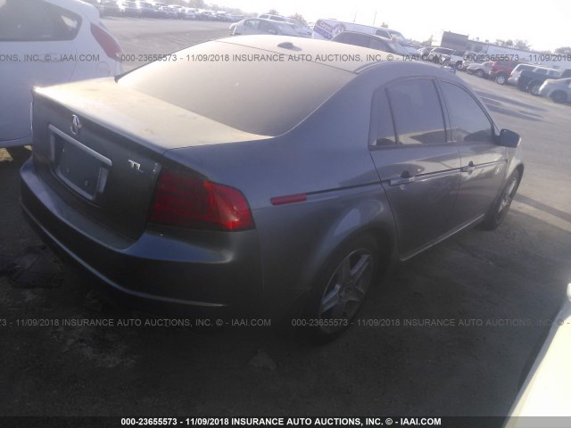 19UUA66285A065448 - 2005 ACURA TL GRAY photo 4