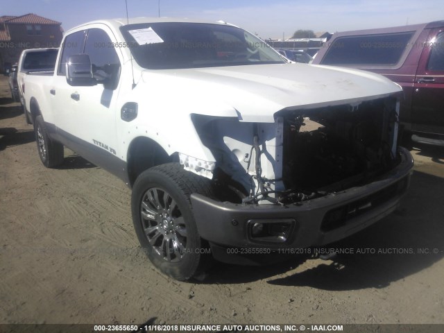 1N6BA1F42JN517176 - 2018 NISSAN TITAN XD SL/PRO-4X/PLAT RESERVE WHITE photo 1