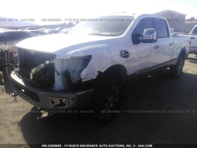 1N6BA1F42JN517176 - 2018 NISSAN TITAN XD SL/PRO-4X/PLAT RESERVE WHITE photo 2