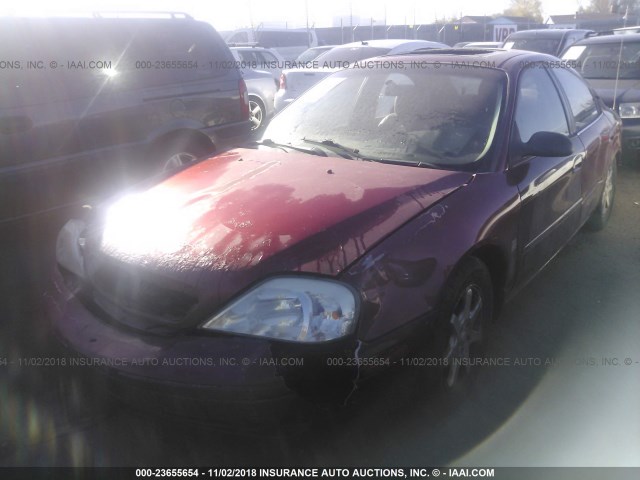 1MEFM53SXYG630652 - 2000 MERCURY SABLE LS RED photo 2