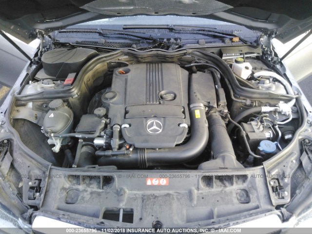 WDDGJ4HB9CF820612 - 2012 MERCEDES-BENZ C 250 SILVER photo 10