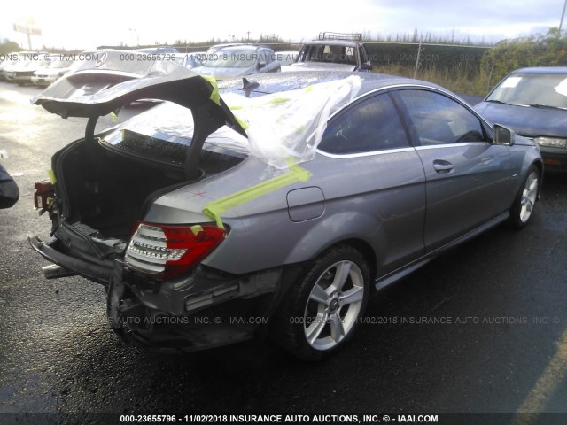 WDDGJ4HB9CF820612 - 2012 MERCEDES-BENZ C 250 SILVER photo 4