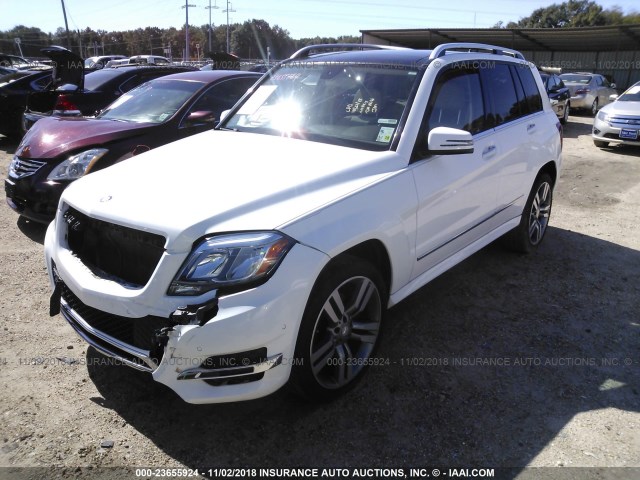 WDCGG5HB7EG167977 - 2014 MERCEDES-BENZ GLK 350 WHITE photo 2