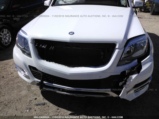 WDCGG5HB7EG167977 - 2014 MERCEDES-BENZ GLK 350 WHITE photo 6