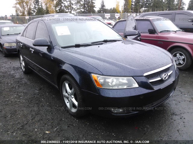 5NPEU46F07H204775 - 2007 HYUNDAI SONATA SE/LIMITED BLUE photo 1