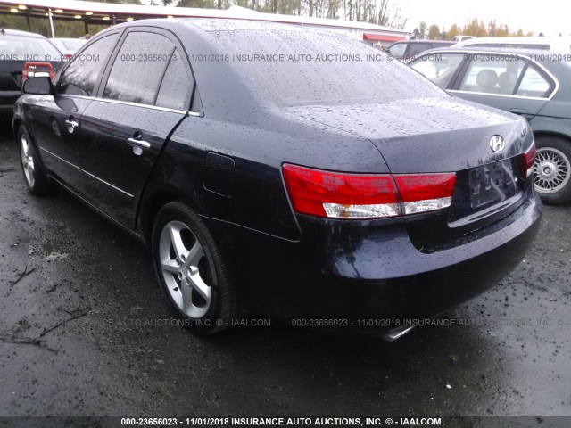 5NPEU46F07H204775 - 2007 HYUNDAI SONATA SE/LIMITED BLUE photo 3