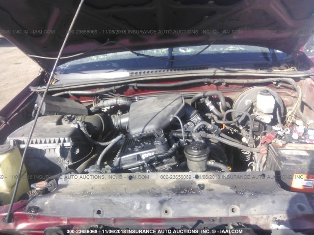 5TETX22N48Z533669 - 2008 TOYOTA TACOMA ACCESS CAB წითელი ფოტო 10