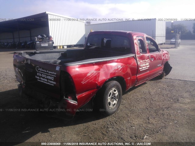 5TETX22N48Z533669 - 2008 TOYOTA TACOMA ACCESS CAB წითელი ფოტო 4