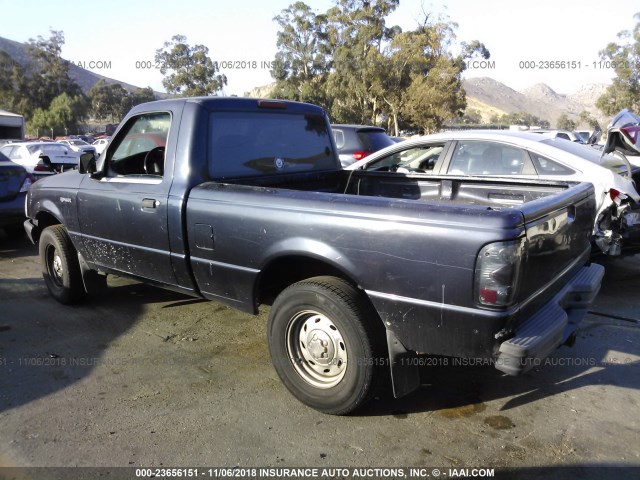 1FTYR10C5YTB44517 - 2000 FORD RANGER BLUE photo 3