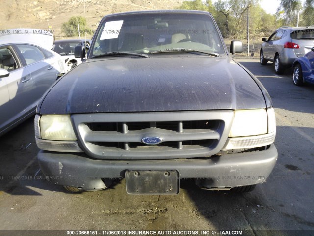 1FTYR10C5YTB44517 - 2000 FORD RANGER BLUE photo 6