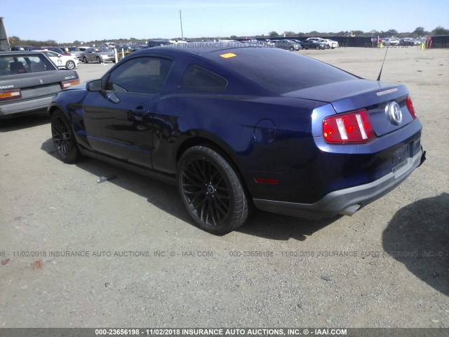 1ZVBP8AM0C5243204 - 2012 FORD MUSTANG BLUE photo 3