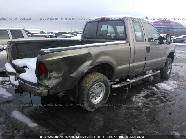 1FTNX21L74EB03625 - 2004 FORD F250 SUPER DUTY TAN photo 4