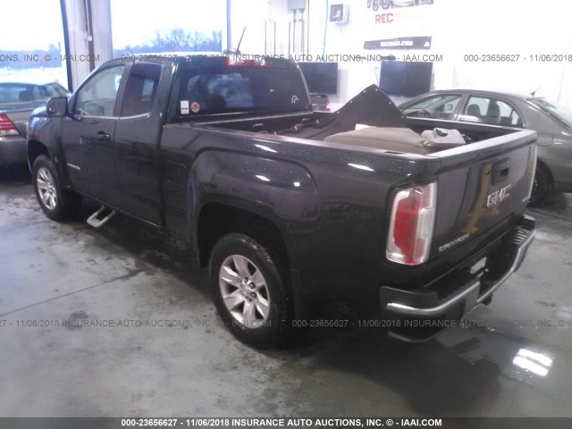 1GTH5BE32F1136197 - 2015 GMC CANYON SLE GREEN photo 3