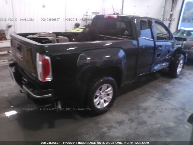 1GTH5BE32F1136197 - 2015 GMC CANYON SLE GREEN photo 4