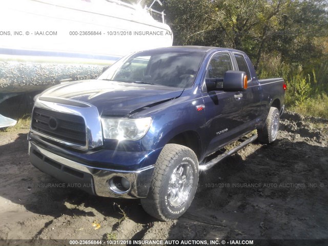 5TFRV54138X041878 - 2008 TOYOTA TUNDRA DOUBLE CAB/DOUBLE CAB SR5 BLUE photo 2