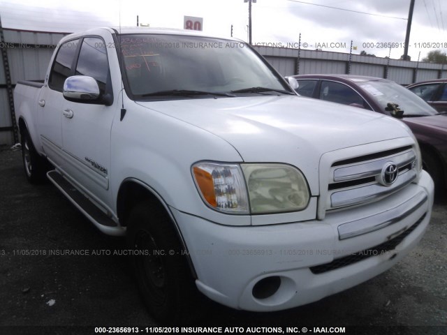 5TBET34106S503026 - 2006 TOYOTA TUNDRA DOUBLE CAB SR5 WHITE photo 1