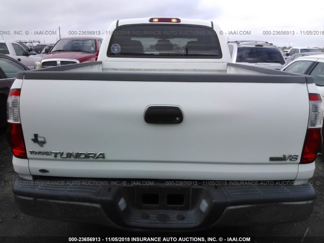 5TBET34106S503026 - 2006 TOYOTA TUNDRA DOUBLE CAB SR5 WHITE photo 6