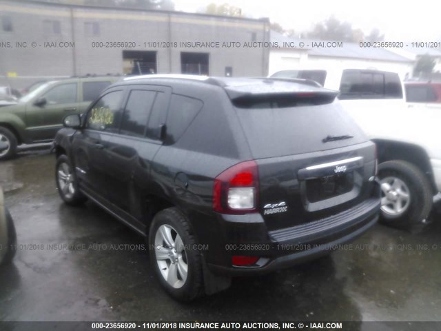 1C4NJDEB1ED760653 - 2014 JEEP COMPASS LATITUDE BLACK photo 3